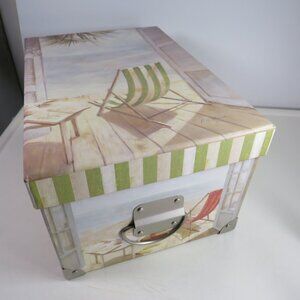 Chairs at the Beach BOX with metal handles (both sides) & 4 lower corner caps